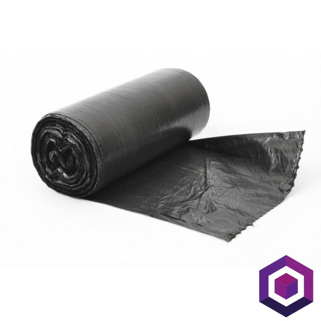 П/э пакет ПНД 60х80, 16 мкм черный для мусора, 60 л./20шт. в рулоне
