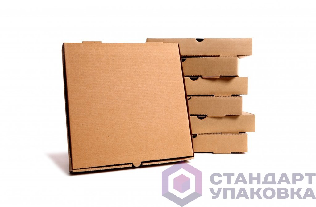 Гофрокороб для пиццы бурый, индвидуальный заказ, ВАШИ РАЗМЕРЫ