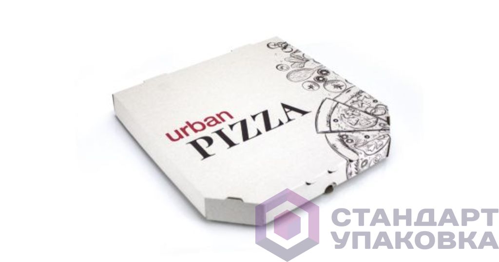 Гофрокороб для пиццы с ЛОГОТИПОМ, индвидуальный заказ, ВАШИ РАЗМЕРЫ/ПАРАМЕТРЫ